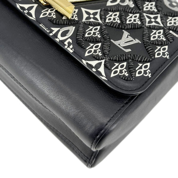LOUIS VUITTON Metis Pochette Jacquard Since 1854 Leather Top Handle Satchel Bag Black