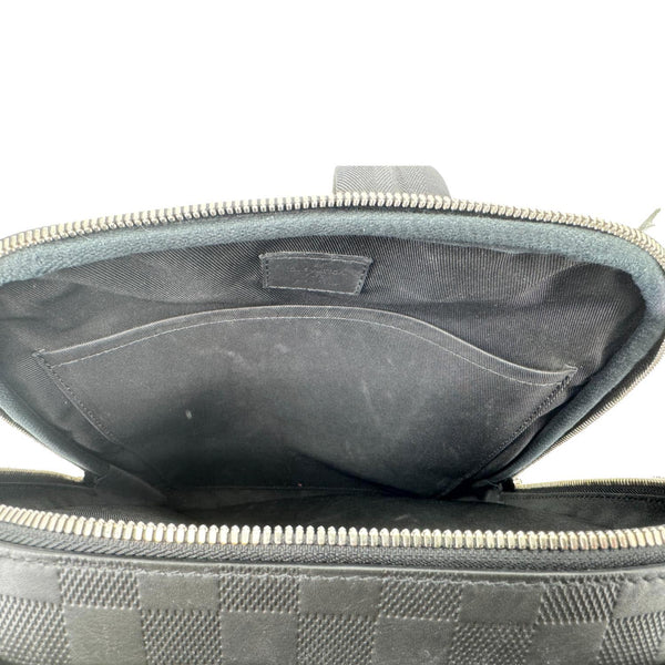 LOUIS VUITTON Avenue Damier Infini Leather Backpack Bag Black