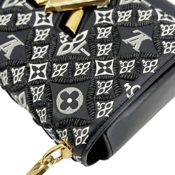 LOUIS VUITTON Metis Pochette Jacquard Since 1854 Leather Top Handle Satchel Bag Black