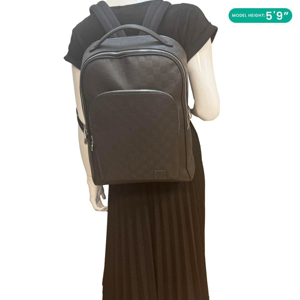 LOUIS VUITTON Avenue Damier Infini Leather Backpack Bag Black