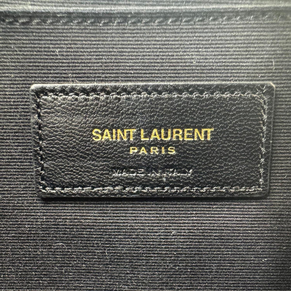 YVES SAINT LAURENT Chevron Leather Document Holder Black