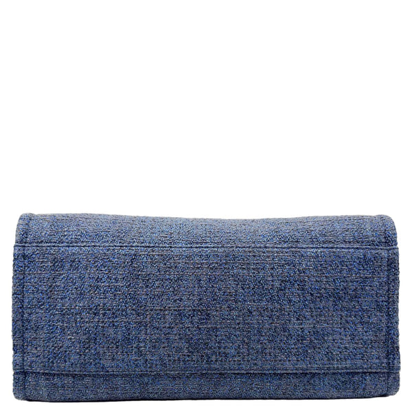 CHANEL Deauville Tweed Shopping Tote Bag Blue