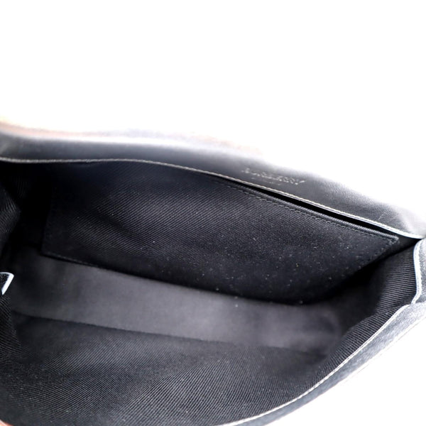 BURBERRY Lola Small Quilted Metallic Leather Shoulder Bag Silver