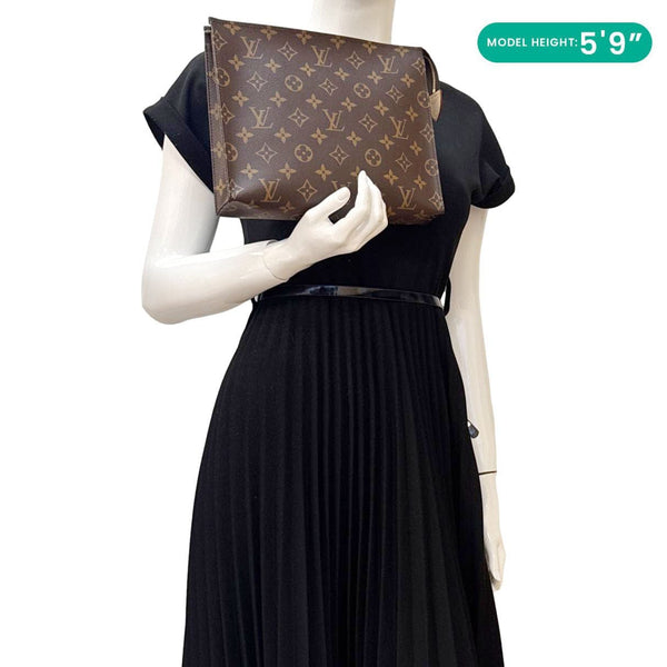 LOUIS VUITTON Monogram Canvas Toiletry Pouch Brown