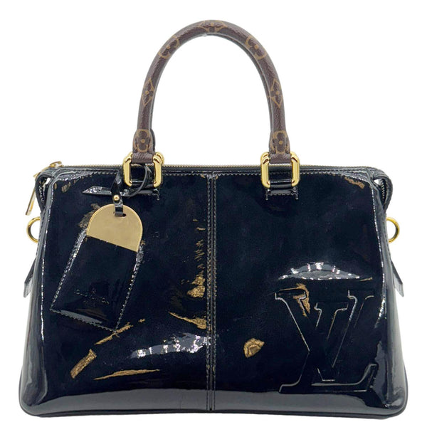 LOUIS VUITTON Miroir Vernis Leather Tote Shoulder Bag Black