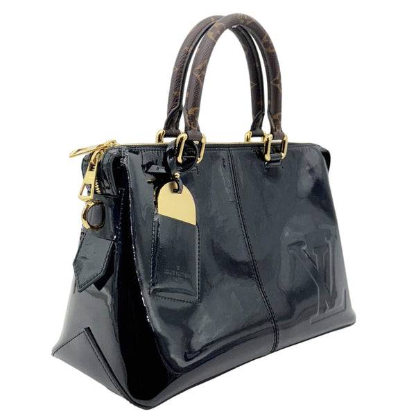 LOUIS VUITTON Miroir Vernis Leather Tote Shoulder Bag Black