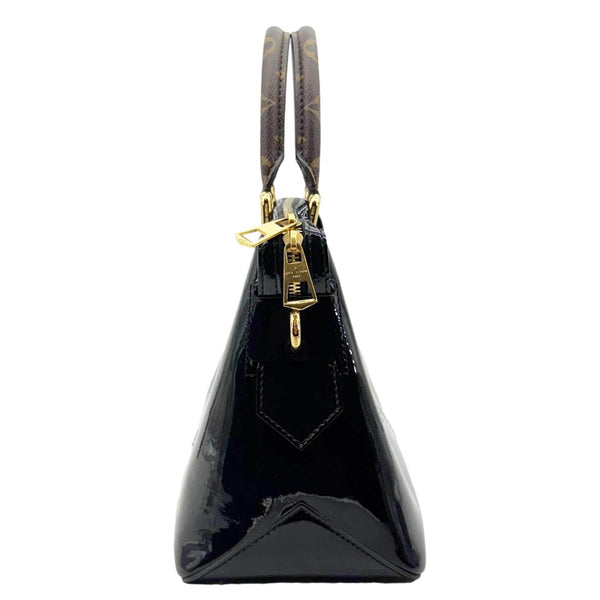LOUIS VUITTON Miroir Vernis Leather Tote Shoulder Bag Black