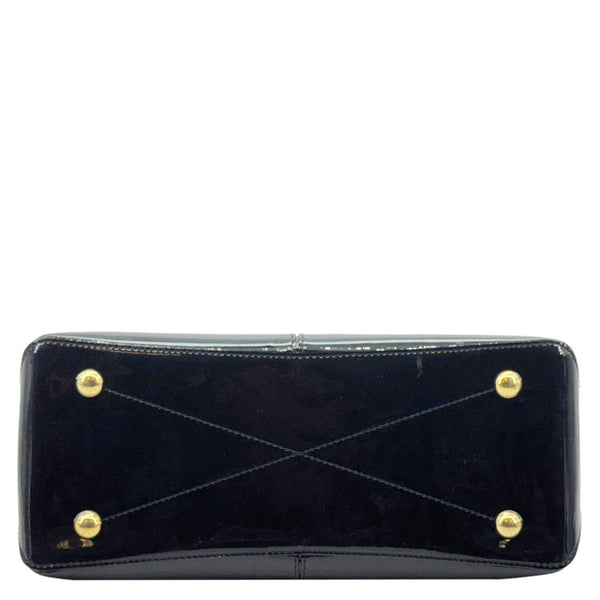LOUIS VUITTON Miroir Vernis Leather Tote Shoulder Bag Black