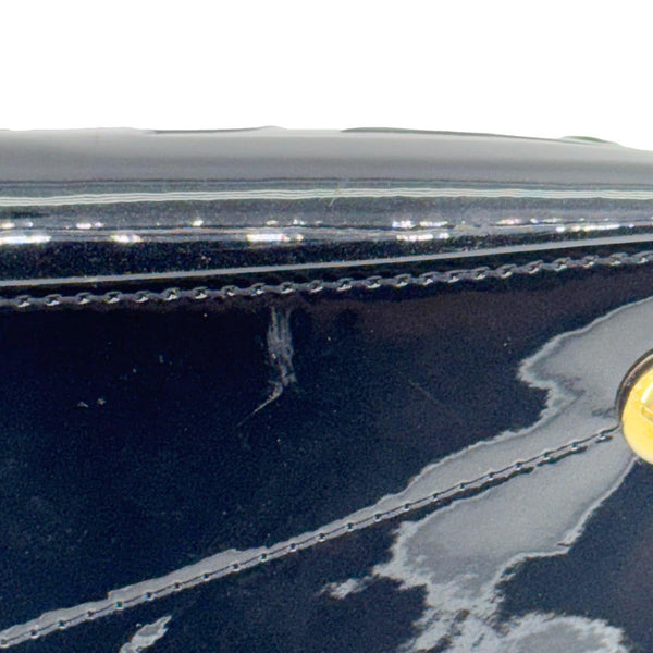 LOUIS VUITTON Miroir Vernis Leather Tote Shoulder Bag Black