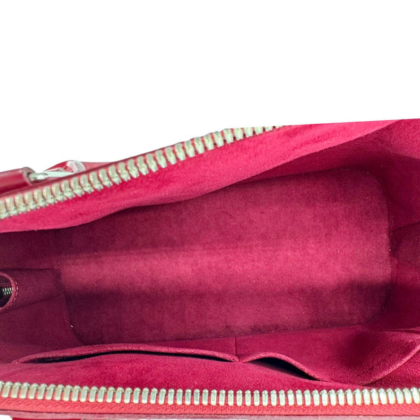 LOUIS VUITTON Alma PM Epi Leather Satchel Bag Burgundy