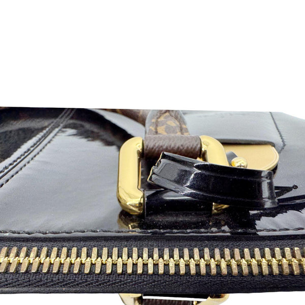 LOUIS VUITTON Miroir Vernis Leather Tote Shoulder Bag Black