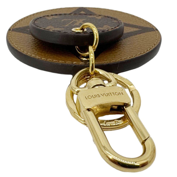 LOUIS VUITTON Reverse Monogram Canvas Key Holder and Bag Charm Brown