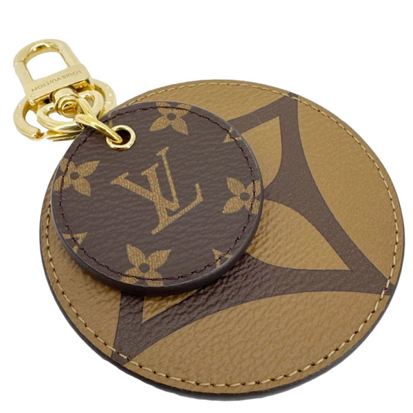 LOUIS VUITTON Reverse Monogram Canvas Key Holder and Bag Charm Brown