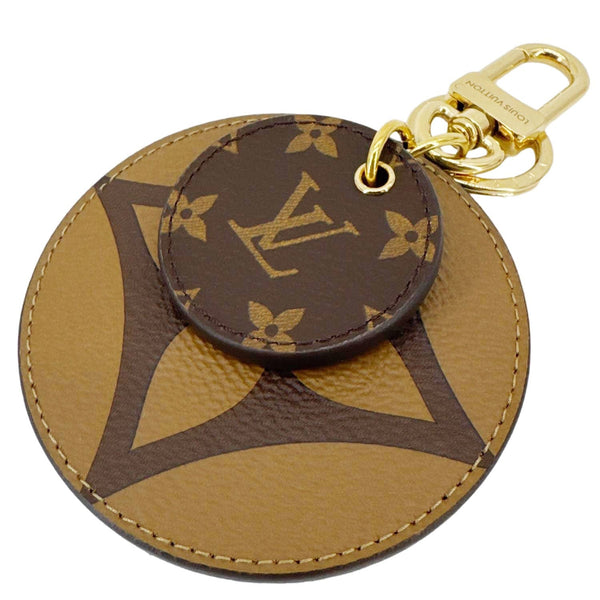 LOUIS VUITTON Reverse Monogram Canvas Key Holder and Bag Charm Brown