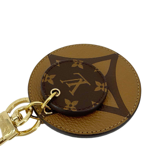 LOUIS VUITTON Reverse Monogram Canvas Key Holder and Bag Charm Brown