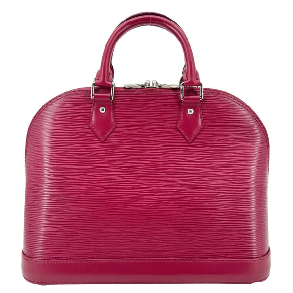 LOUIS VUITTON Alma PM Epi Leather Satchel Bag Burgundy