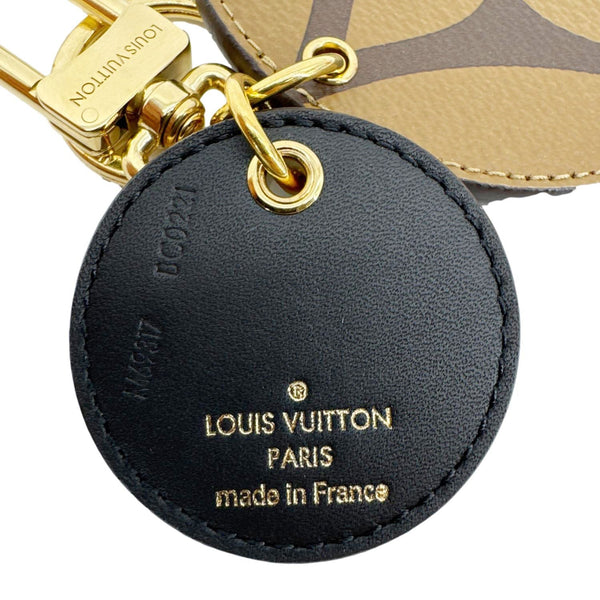 LOUIS VUITTON Reverse Monogram Canvas Key Holder and Bag Charm Brown
