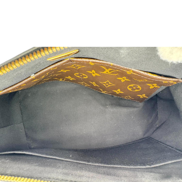 LOUIS VUITTON Miroir Vernis Leather Tote Shoulder Bag Black