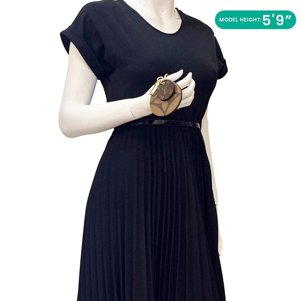 LOUIS VUITTON Reverse Monogram Canvas Key Holder and Bag Charm Brown