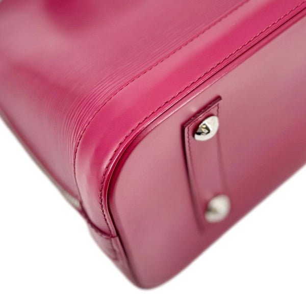 LOUIS VUITTON Alma PM Epi Leather Satchel Bag Burgundy