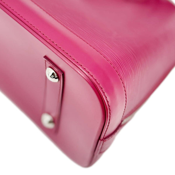LOUIS VUITTON Alma PM Epi Leather Satchel Bag Burgundy