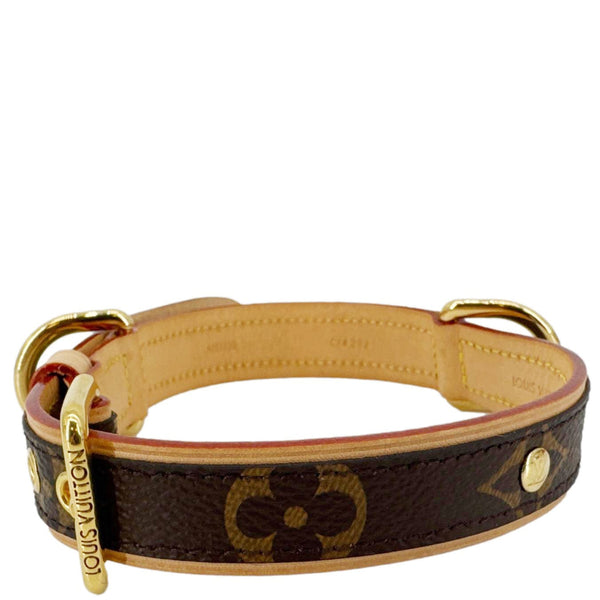LOUIS VUITTON Monogram Canvas Dog Collar Brown