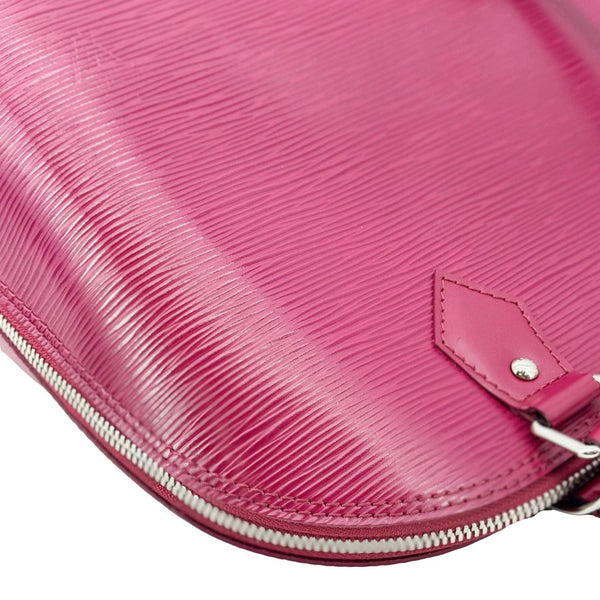 LOUIS VUITTON Alma PM Epi Leather Satchel Bag Burgundy