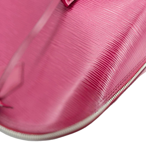 LOUIS VUITTON Alma PM Epi Leather Satchel Bag Burgundy