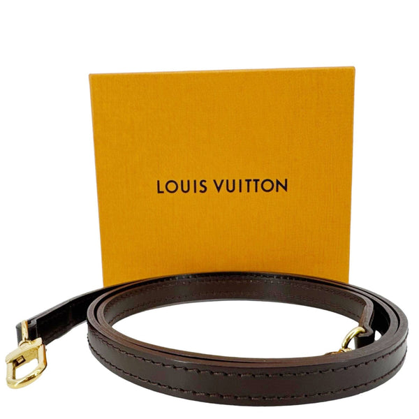 LOUIS VUITTON Leather Shoulder Strap Dark Brown
