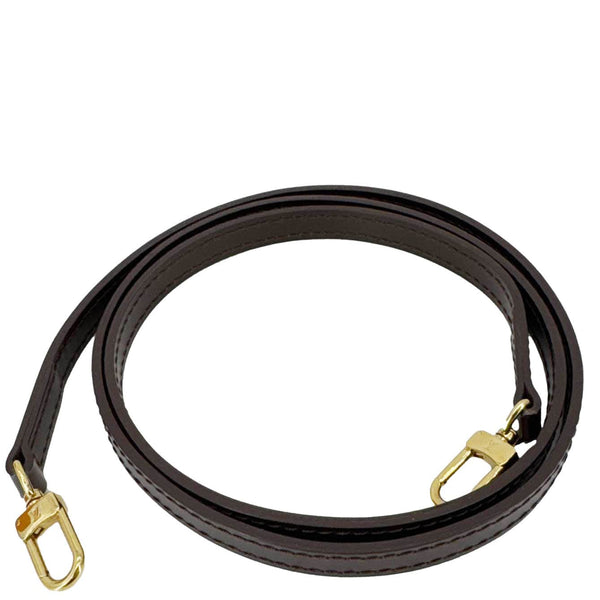LOUIS VUITTON Leather Shoulder Strap Dark Brown