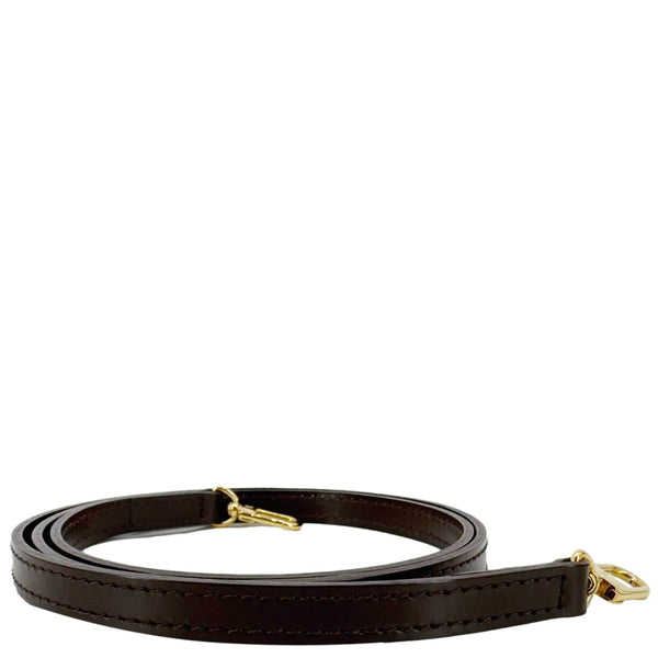 LOUIS VUITTON Leather Shoulder Strap Dark Brown
