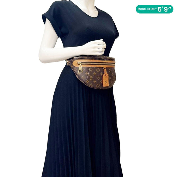 LOUIS VUITTON High Rise Monogram Canvas Bumbag Brown