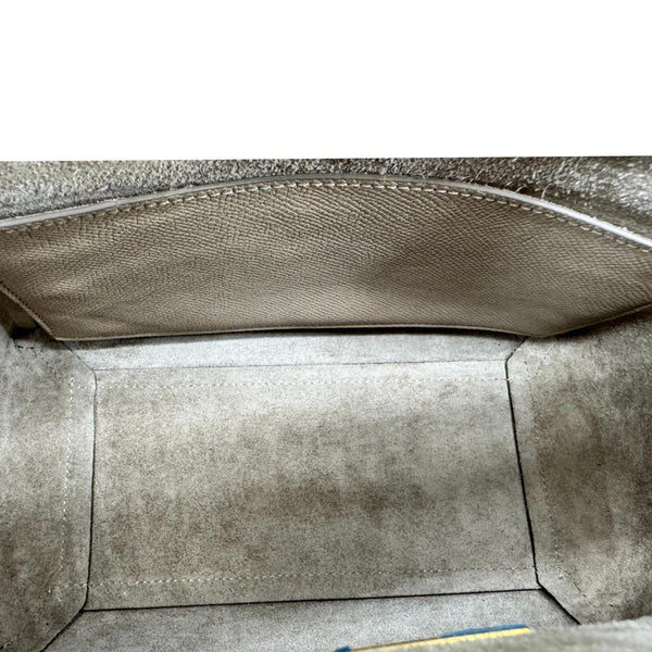 CELINE Nano Belt Grained Leather Shoulder Bag Taupe