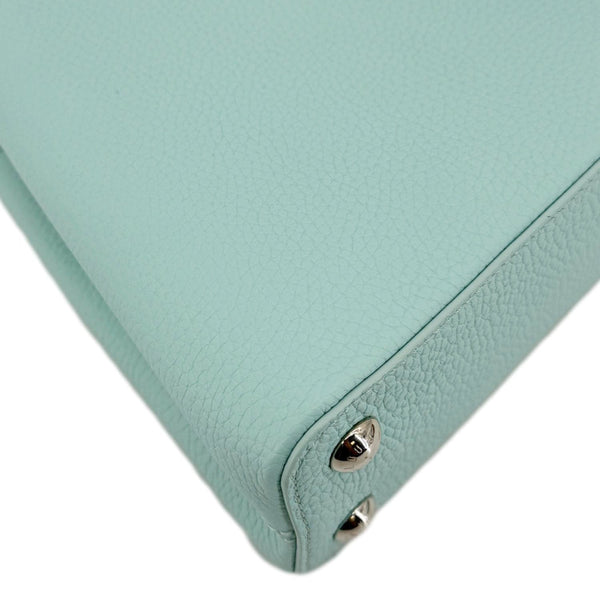 LOUIS VUITTON Capucines BB Taurillon Leather Satchel Bag Turquoise