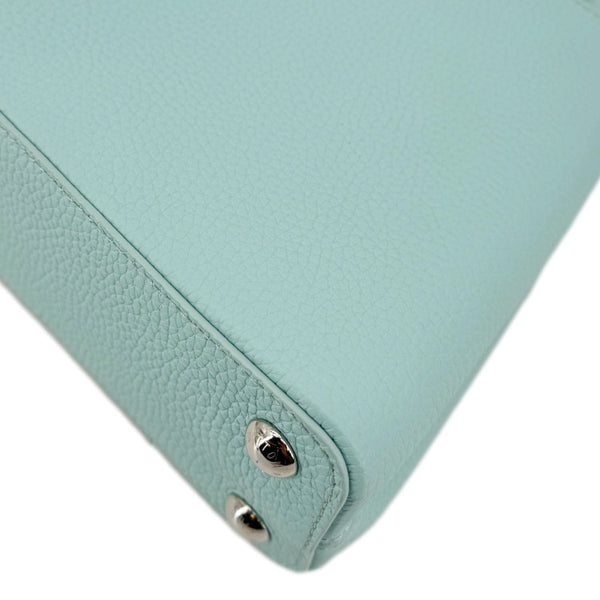 LOUIS VUITTON Capucines BB Taurillon Leather Satchel Bag Turquoise