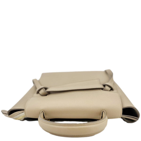 CELINE Nano Belt Grained Leather Shoulder Bag Taupe