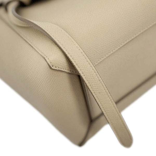 CELINE Nano Belt Grained Leather Shoulder Bag Taupe