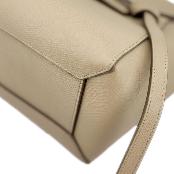 CELINE Nano Belt Grained Leather Shoulder Bag Taupe