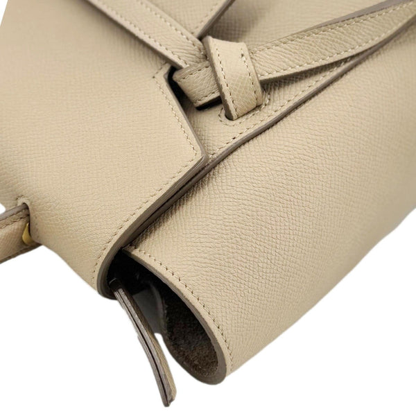 CELINE Nano Belt Grained Leather Shoulder Bag Taupe