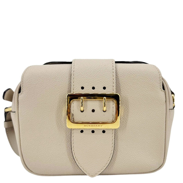 BURBERRY Buckle Small Leather Crossbody Bag Limestone