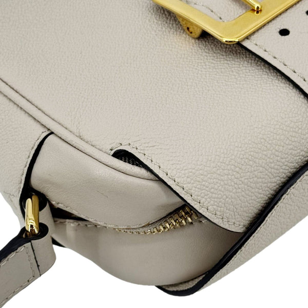 BURBERRY Buckle Small Leather Crossbody Bag Limestone