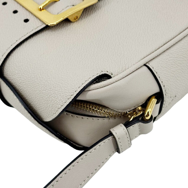 BURBERRY Buckle Small Leather Crossbody Bag Limestone