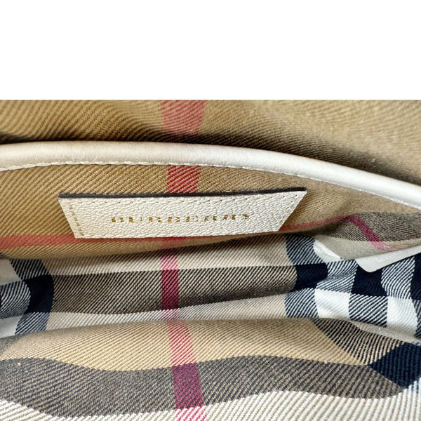 BURBERRY Buckle Small Leather Crossbody Bag Limestone