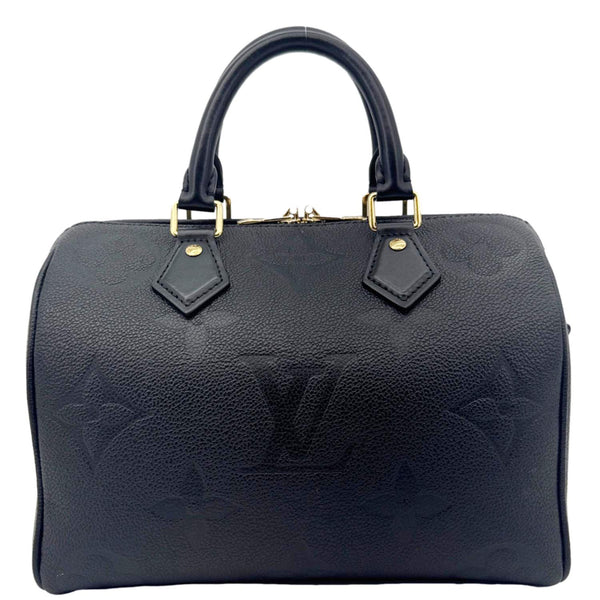 LOUIS VUITTON Speedy 25 Bandouliere Empreinte Leather Shoulder Bag Black