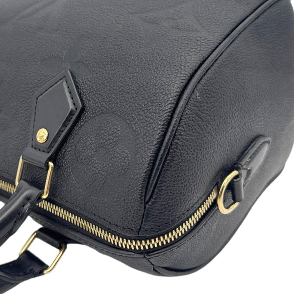 LOUIS VUITTON Speedy 25 Bandouliere Empreinte Leather Shoulder Bag Black