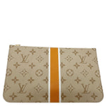 LOUIS VUITTON Wristlet Pochette Monopaname Canvas Pouch Beige Ocher