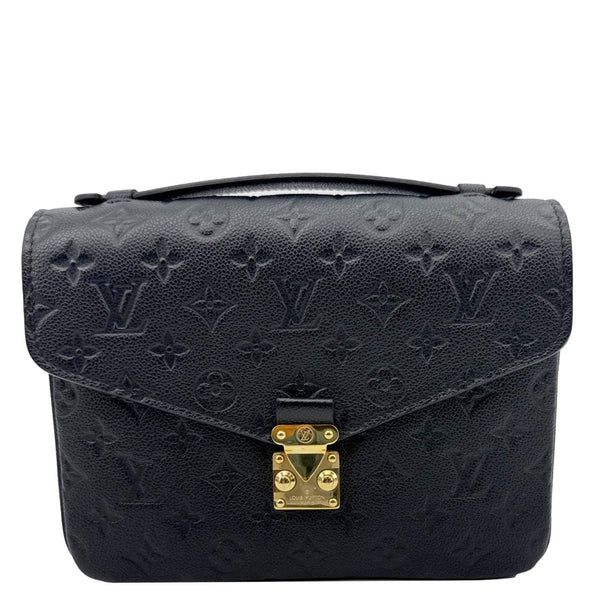 LOUIS VUITTON Metis Pochette Empreinte Leather Crossbody Bag Black
