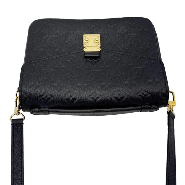 LOUIS VUITTON Metis Pochette Empreinte Leather Crossbody Bag Black