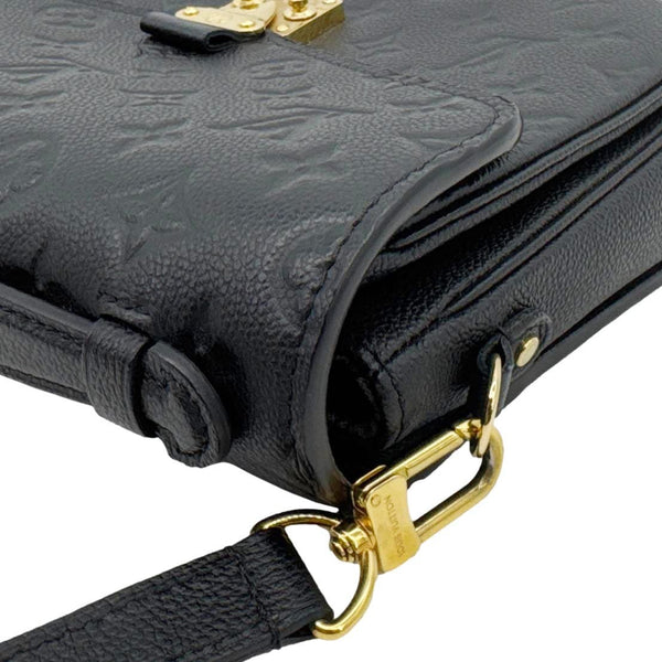 LOUIS VUITTON Metis Pochette Empreinte Leather Crossbody Bag Black
