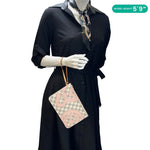 LOUIS VUITTON Tahitienne Pochette Wristlet Pouch Damier Azur Neverfull MM Pink